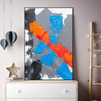 Modern Abstract Art Floating Canvas Wall Painting - Decor Mantra 