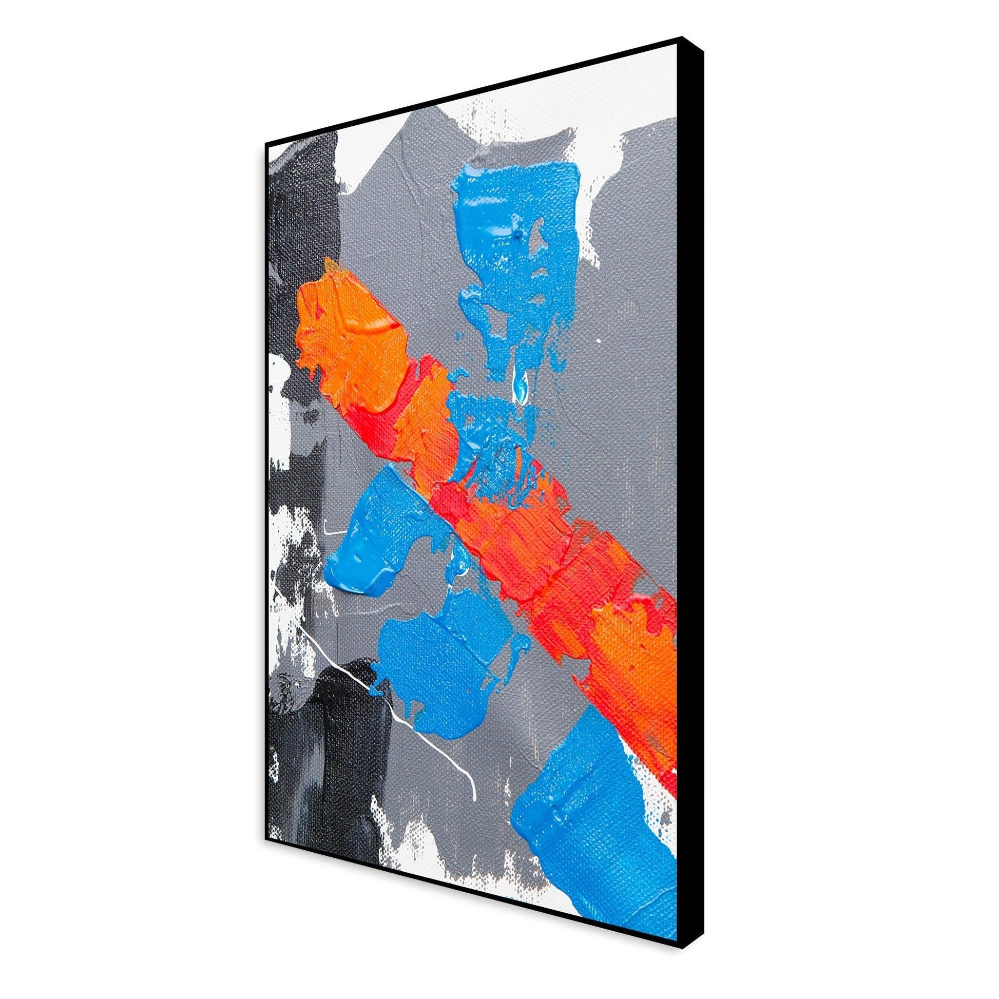 Modern Abstract Art Floating Canvas Wall Painting - Decor Mantra 