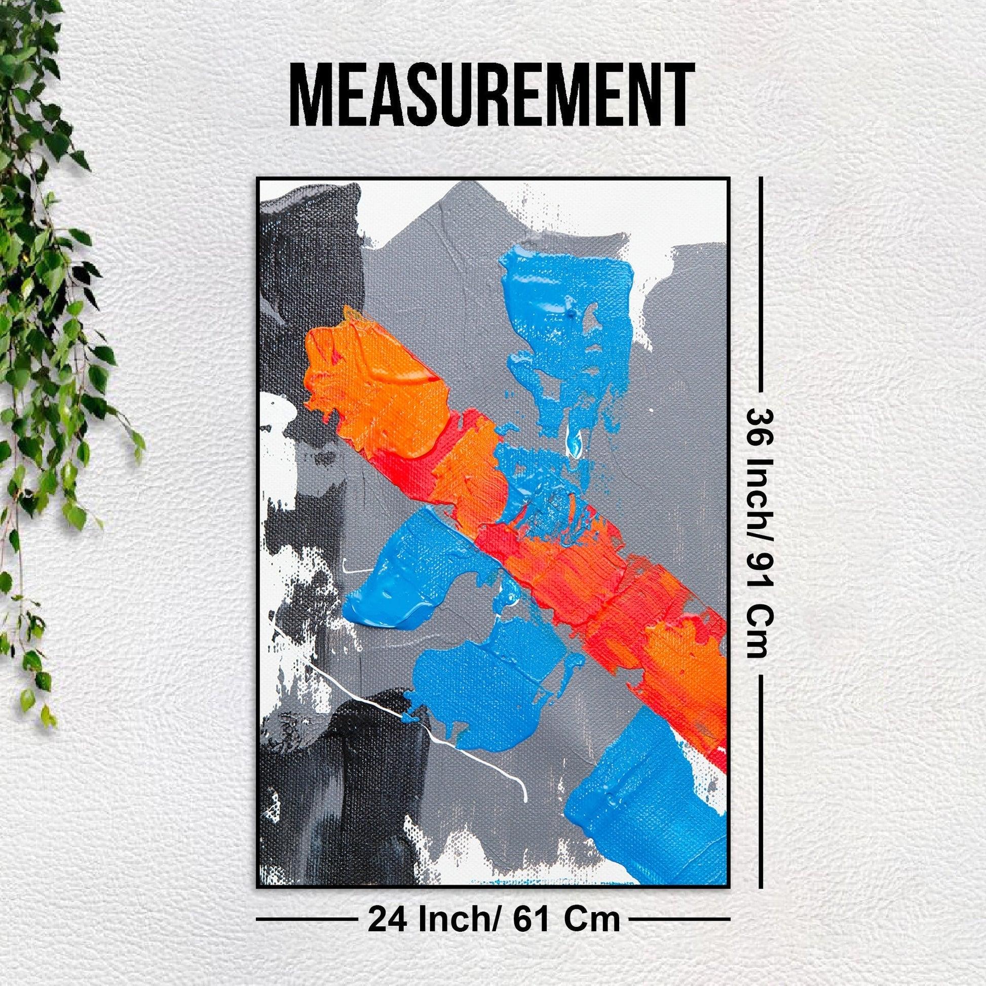 Modern Abstract Art Floating Canvas Wall Painting - Decor Mantra 