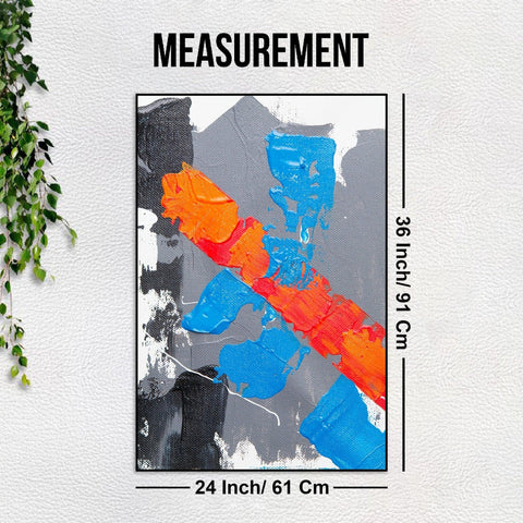 Modern Abstract Art Floating Canvas Wall Painting - Decor Mantra 