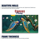 Beautiful Pair of Peacock Canvas Wall Painting - Decor Mantra 