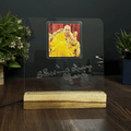 Guru JI Acrylic Photo Frame with Wooden LED Base – Personalized Gift Decor - Harshita Craft