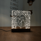 Couple acrylic 3D lamp Acrylic Night Lamp For Home/Bedroom/Gift - Harshita Craft