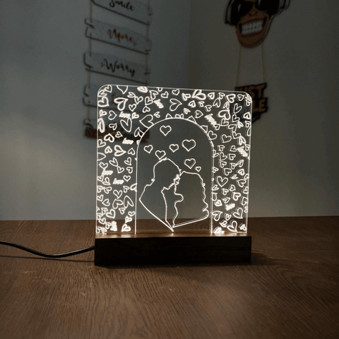 Couple acrylic 3D lamp Acrylic Night Lamp For Home/Bedroom/Gift