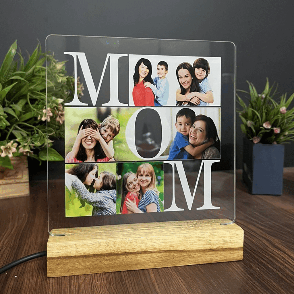 Custom Photo Acrylic Plaque for Mom, Custom Acrylic Plaque for Mom, Photo Keepsake Gift Mom, Custom Mom Birthday Gift from Daughter - Harshita Craft