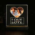 Custom photo night light, personalized Photo Gift, Couple Gift, Gift for Him, Photo Wedding Gift, acrylic lamp with custom photo and name - Harshita Craft