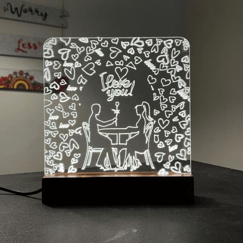 Love Couple acrylic 3D lamp Acrylic Night Lamp For Home/Bedroom/Gift