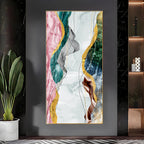Celestial Marble Fusion Premium Acrylic Vertical Wall Art