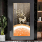 Tranquil Deer Portrait Premium Acrylic Vertical Wall Art