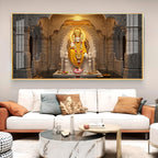 Divine Sai Baba Glass Finish Horizontal Wall Art