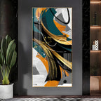 Abstract Gold Foil Premium Acrylic Vertical Wall Art
