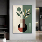 Verdant Floral Fusion Premium Acrylic Vertical Wall Art