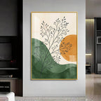 Radiant Leafscape Premium Acrylic Vertical Wall Art