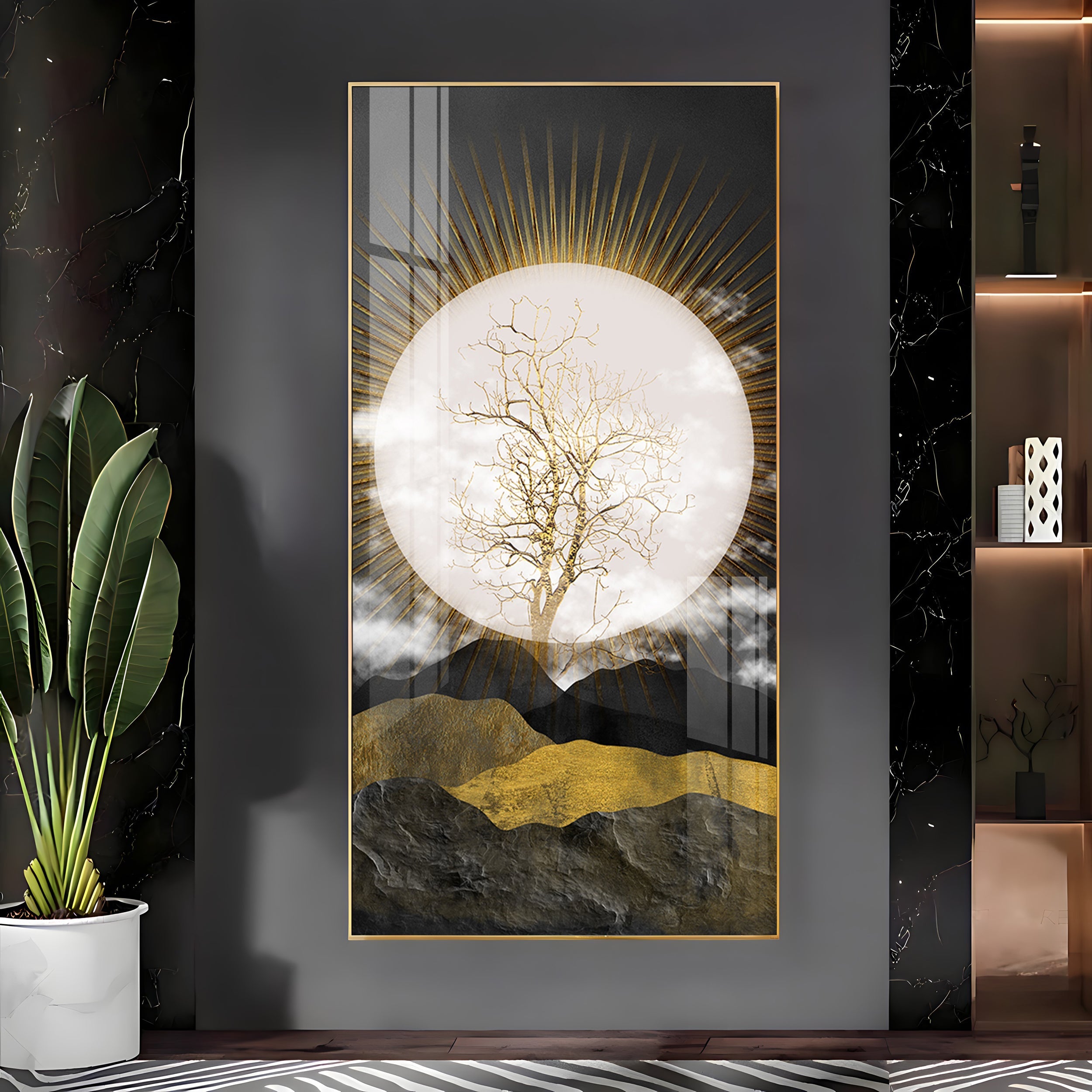 Full Moon Premium Acrylic Vertical Wall Art