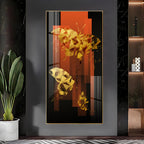 Golden Butterfly Premium Acrylic Vertical Wall Art