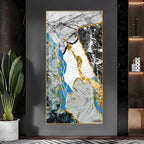Blue Bliss Wave Premium Acrylic Vertical Wall Art