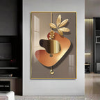 Golden Embrace Premium Acrylic Vertical Wall Art