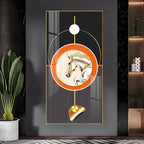 Horse Golden Ember Premium Acrylic Vertical Wall Art
