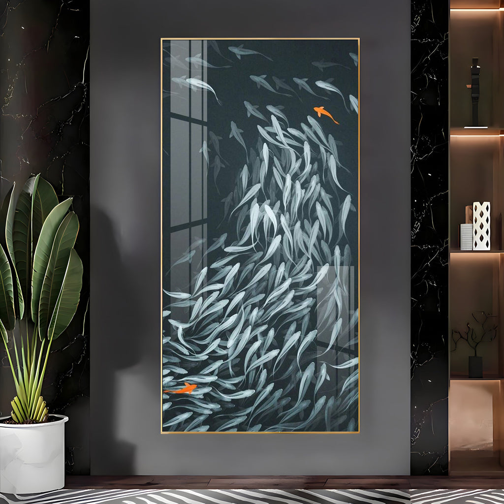 Fish Aquatic Harmony Premium Acrylic Vertical Wall Art