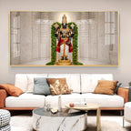 Lord Venkateswara Glass Finish Horizontal Wall Art