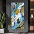 Azure Elegance Premium Acrylic Vertical Wall Art