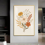 Boho Wildflower Bouquet Premium Acrylic Vertical Wall Art