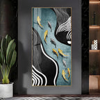 Fish Flow Fusion Premium Acrylic Vertical Wall Art