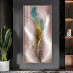 Abstract Feather Premium Acrylic Vertical Wall Art