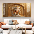 Panchmukhi Hanuman Glass Finish Horizontal Wall Art