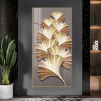 Golden Glow Premium Acrylic Vertical Wall Art