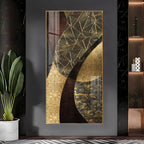 Golden Noir Elegance Premium Acrylic Vertical Wall Art