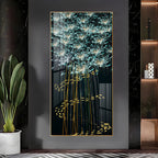 Fishes With Flowers Premium Acrylic Vertical Wall Art