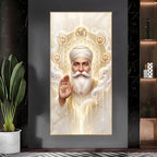 Guru Nanak Ji With Ik Onkar Premium Acrylic Vertical Wall Art