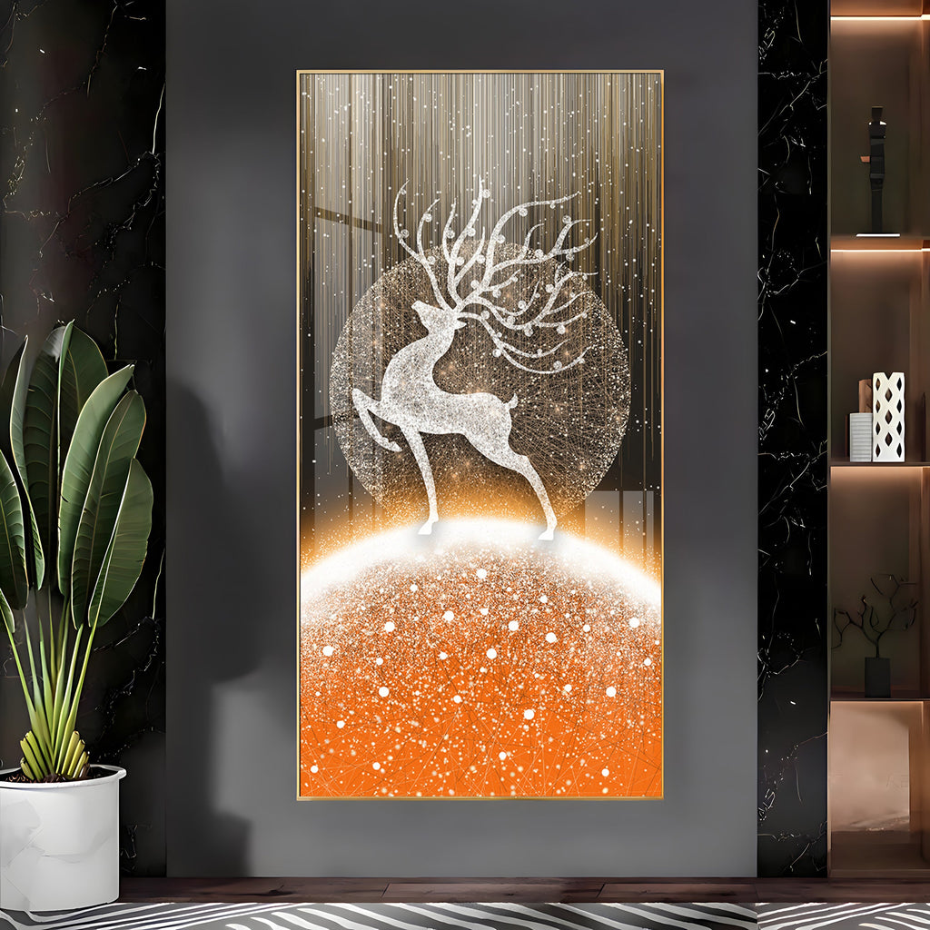 Deer Pure Elegance Premium Acrylic Vertical Wall Art