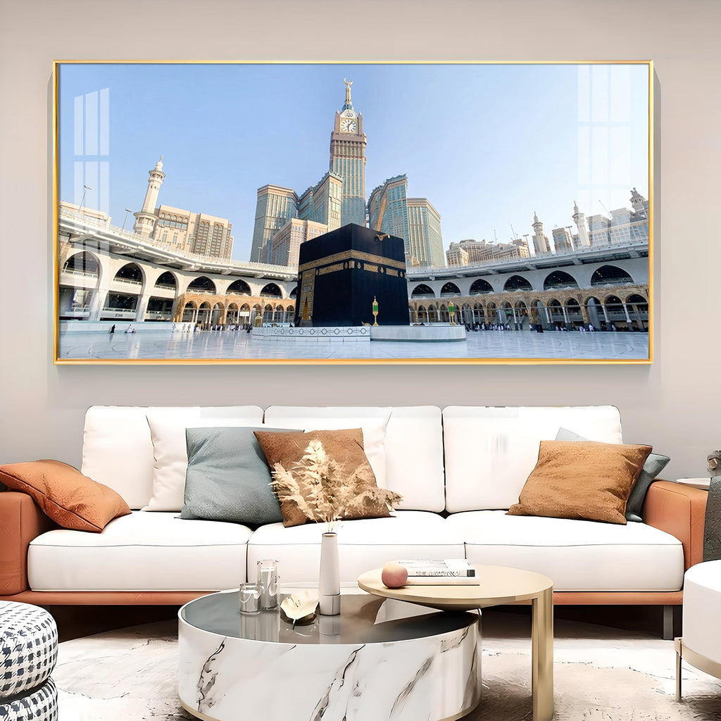 Kaaba Glass Finish Horizontal Wall Art