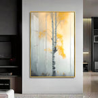 Serene Fogfall Tree Premium Acrylic Vertical Wall Art