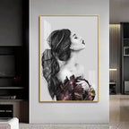 Charm Of Modern Girl Premium Acrylic Vertical Wall Art