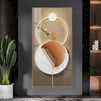 Golden Elegance Premium Acrylic Vertical Wall Art