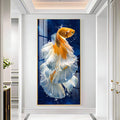 Golden Fish Premium Acrylic Vertical Wall Art