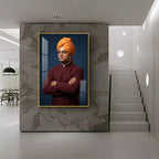 Shri Swami Vivekanand Premium Acrylic Vertical Wall Art