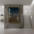 Golden Serenity Stones Premium Acrylic Vertical Wall Art