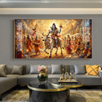 HC HC Mahadev Shambhu Glass Finish Horizontal Wall Art