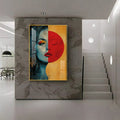 Abstract Serenity Modern Woman Premium Acrylic Vertical Wall Art