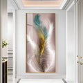 Abstract Feather Premium Acrylic Vertical Wall Art