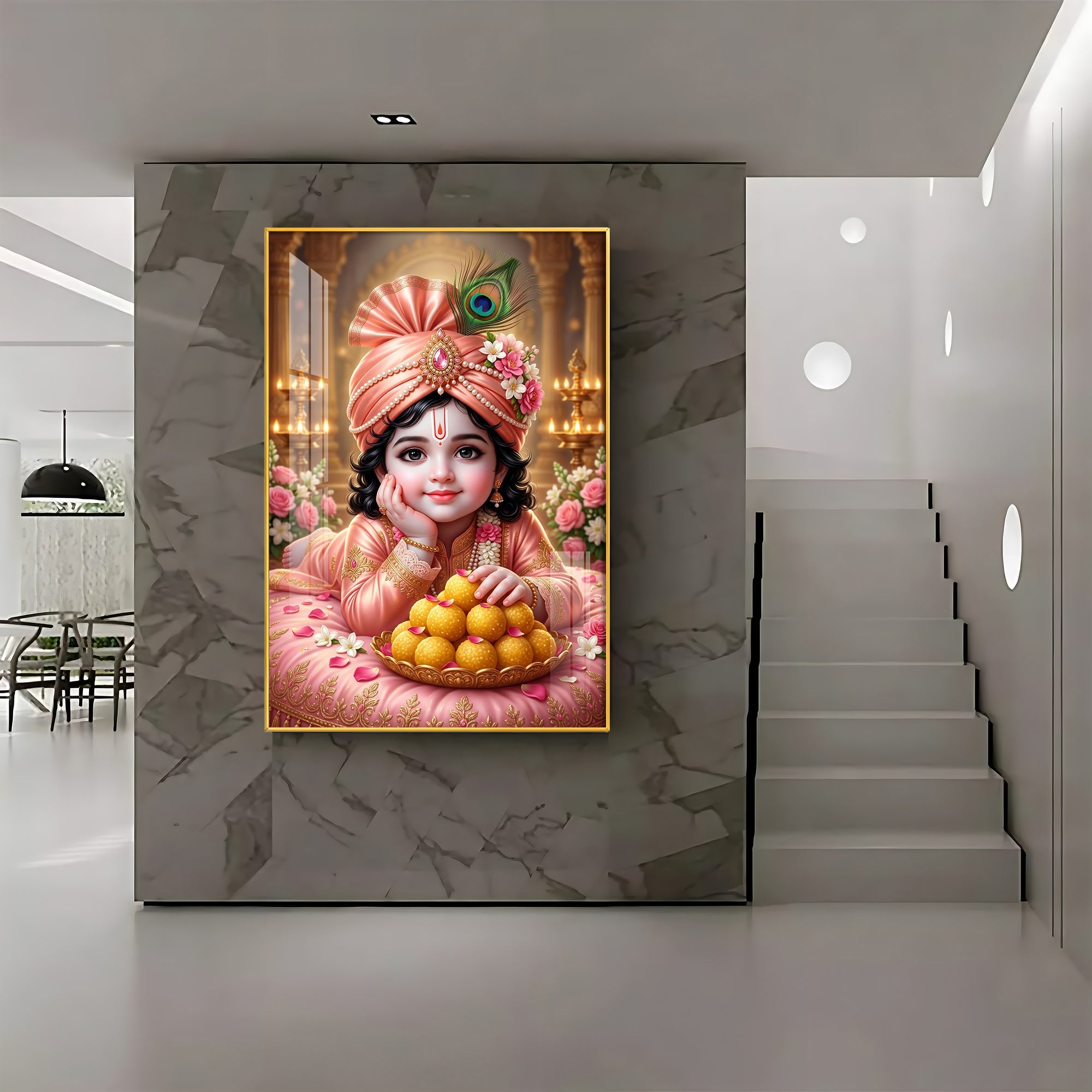 Little Kanha Ji Premium Acrylic Vertical Wall Art