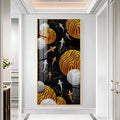 Circular Shapes With Fish Premium Acrylic Vertical Wall Art