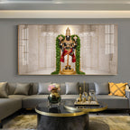 Lord Venkateswara Glass Finish Horizontal Wall Art