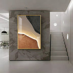 Gilded Lines Premium Acrylic Vertical Wall Art