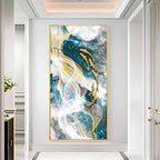 Golden Swim Premium Acrylic Vertical Wall Art