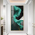Emerald Elegance Premium Acrylic Vertical Wall Art